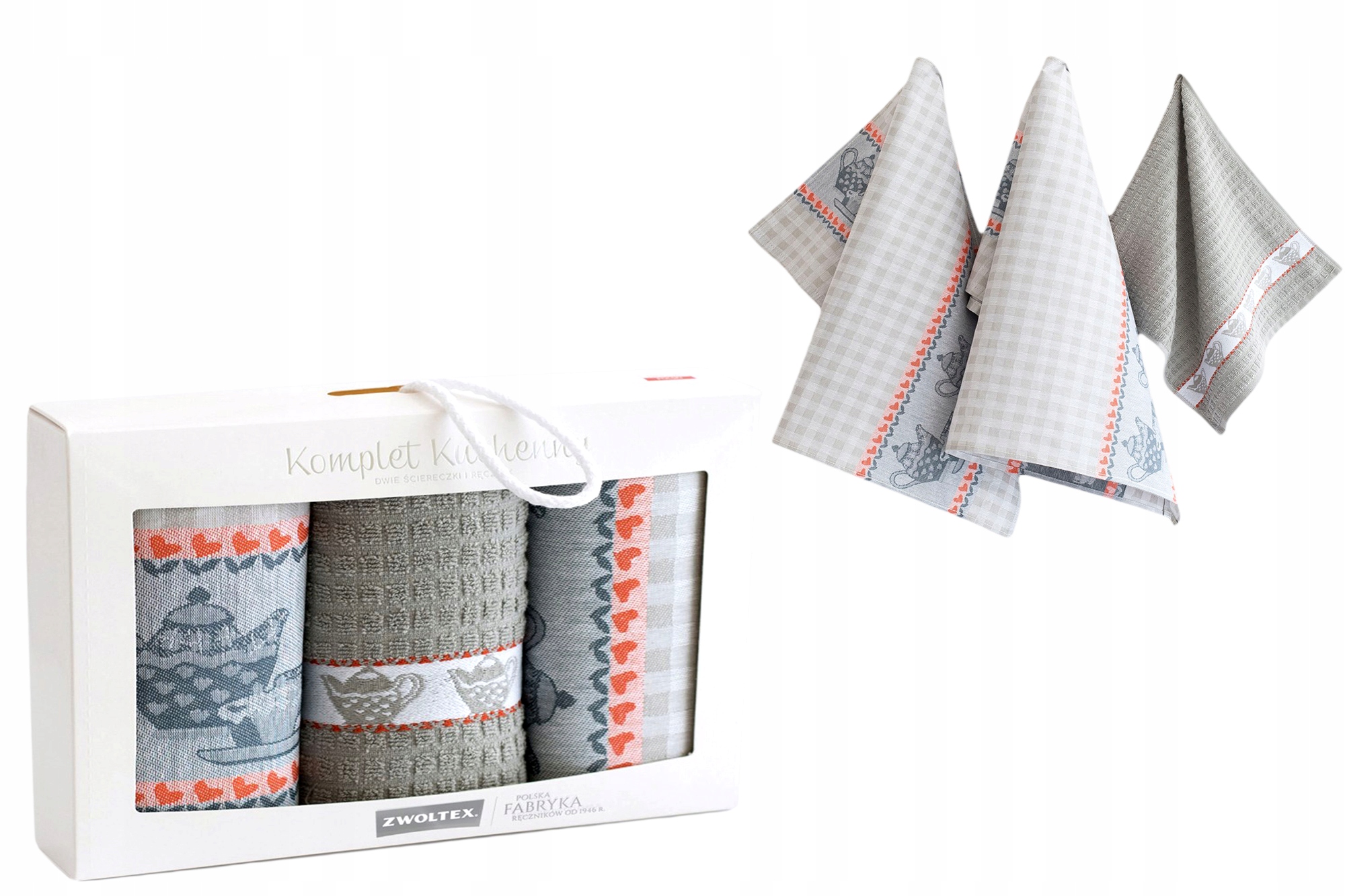 

Polski Komplet Ścierek 3SZT Karton Zwoltex Prezent