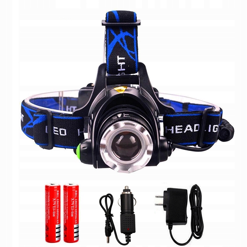 

Latarka Czołowa Czołówka Led Zoom Cree XM-L T6 Aku
