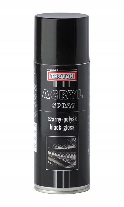 

Spray Czarny Połysk Pełny Akryl Troton 48