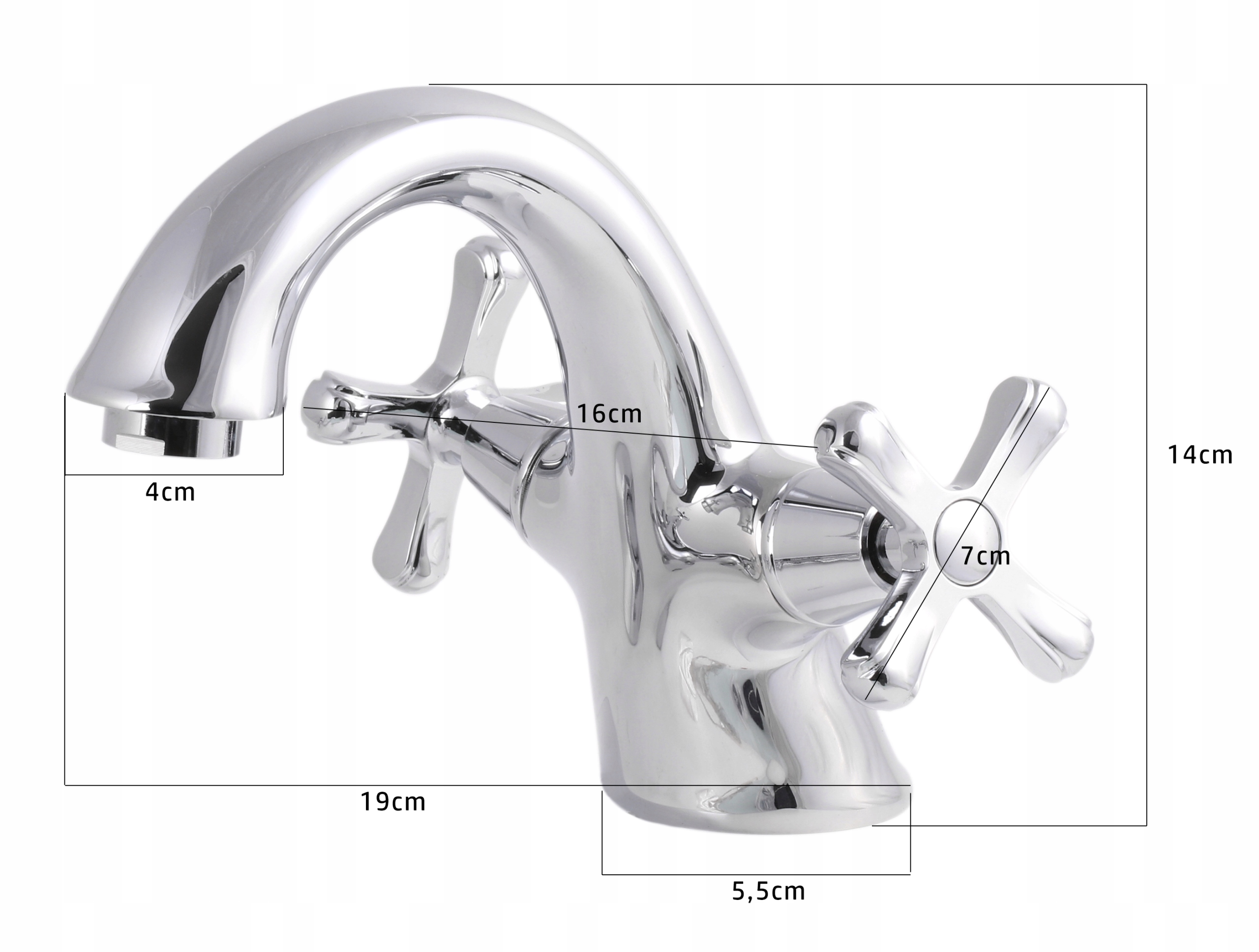 Bateria umywalkowa retro pokrętła kran do umywalki Rodzaj baterii Bateria umywalkowa