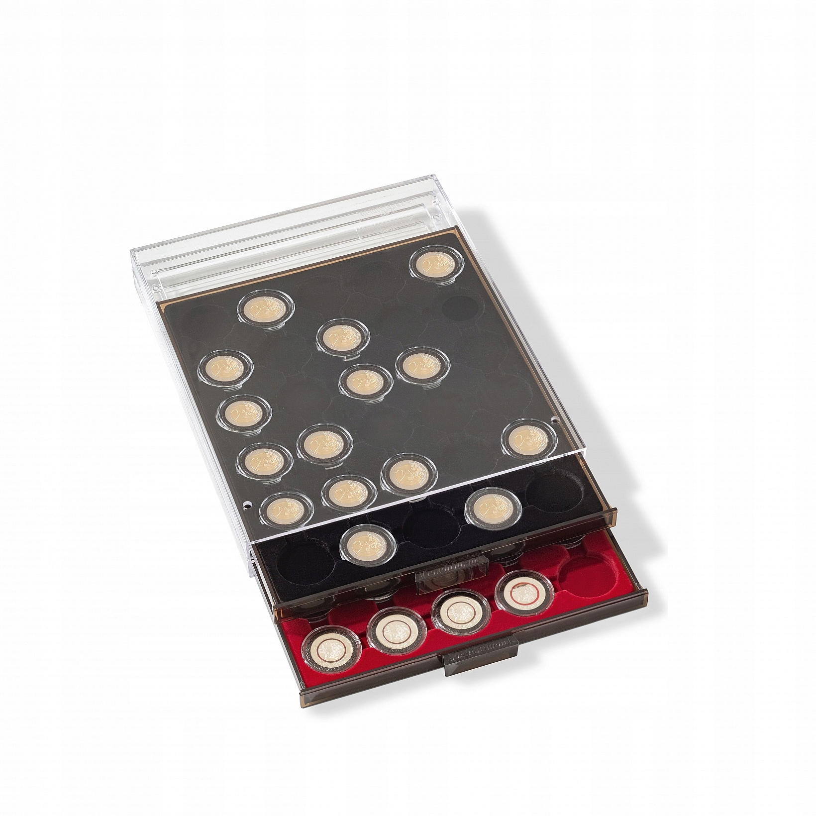 Černá paleta na mince MBcaps 39 mm Leuchtturm