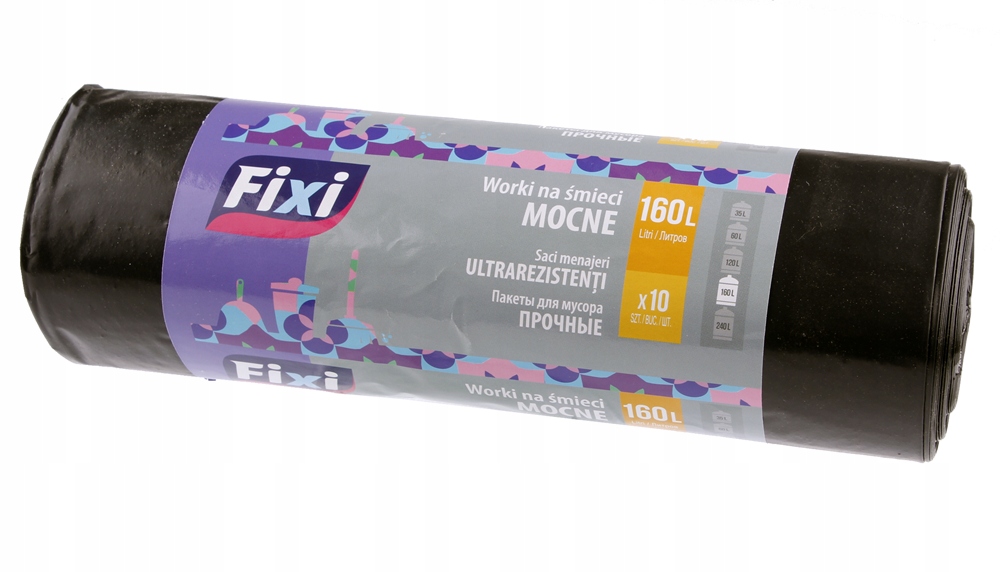 

Worki Na Śmieci Bardzo Mocne Czarne 10 Szt. 160 L