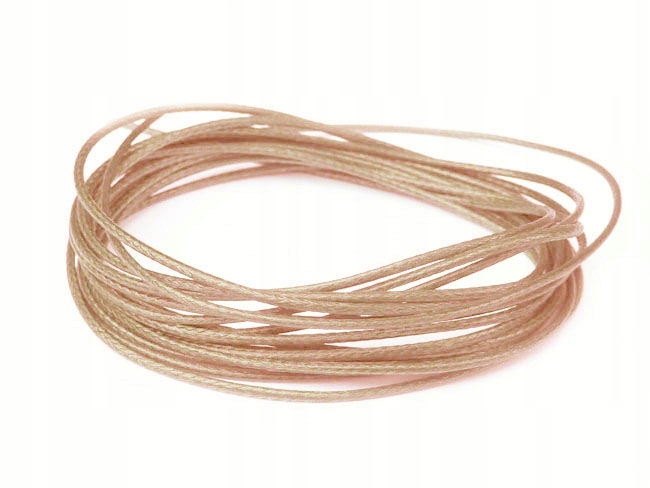 W65 1,5mm Sznurek nylonowy woskowany 5m Beżowy