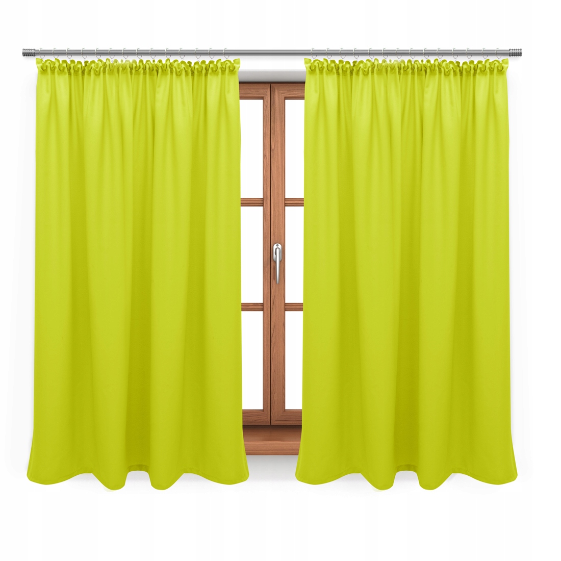 

Gotowa Zasłona Heaven Żabki Taśma 140x160 limonka