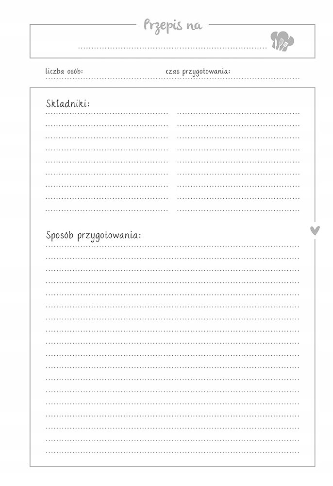 PRZEPIŚNIK ZESZYT NOTES DO PRZEPISÓW MUFFINKA A5 Język polski