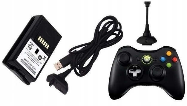КАБЕЛЬ АККУМУЛЯТОР ГЕЙМПАДА XBOX 360 ЗАРЯДНОЕ УСТРОЙСТВО АККУМУЛЯТОР