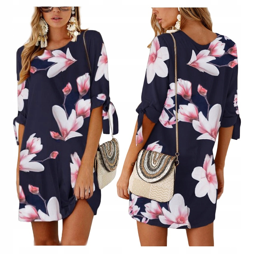 

Sukienka trapezowa w kwiaty Boho Kolory r 36-50
