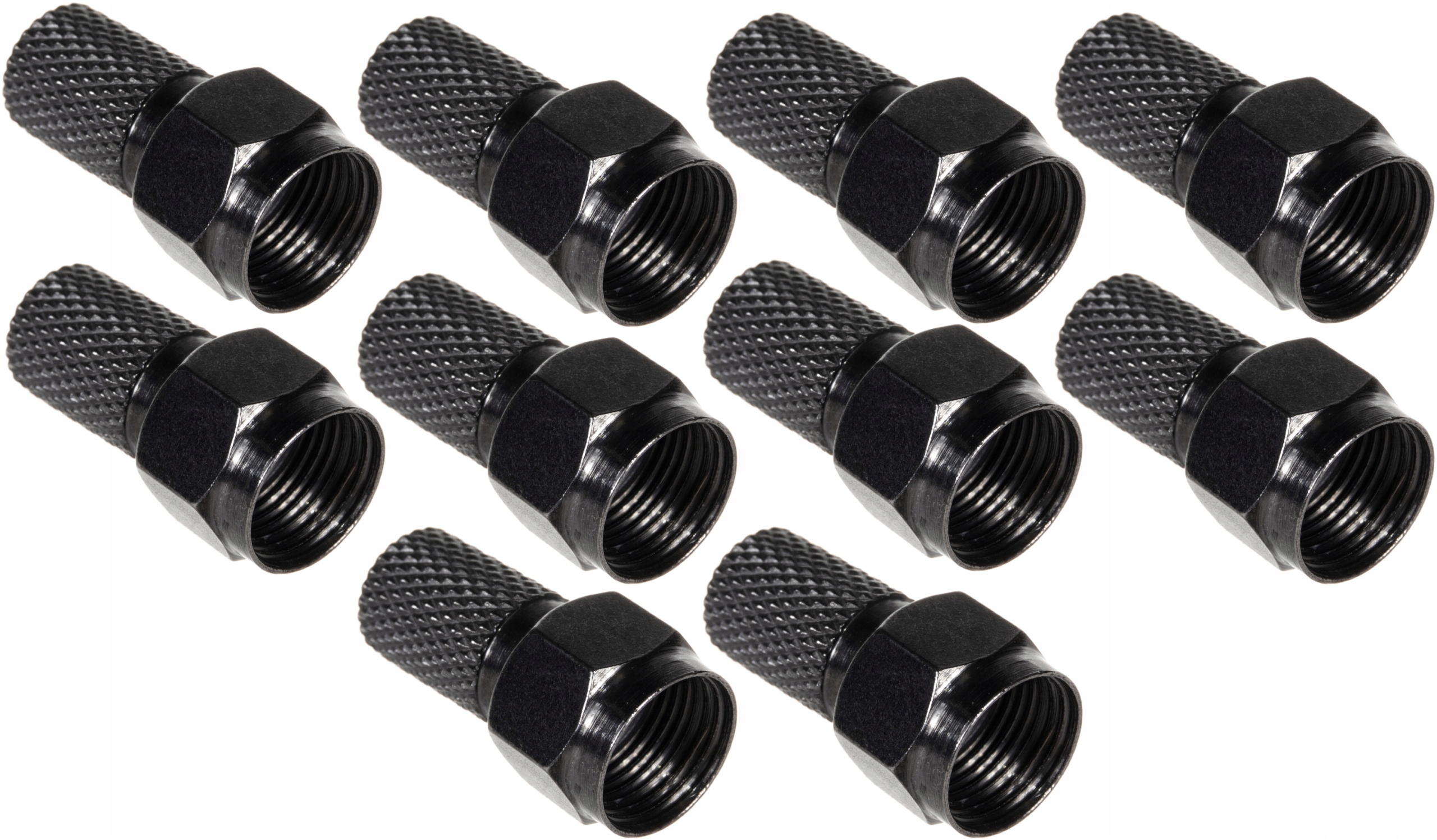 

10x Wtyk F satelitarny Sat Tv metalowy kabel 6,8mm