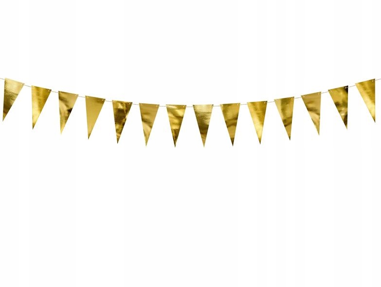 

Girlanda Baner Ślub Wesele Flagi Złota Lustrzanka