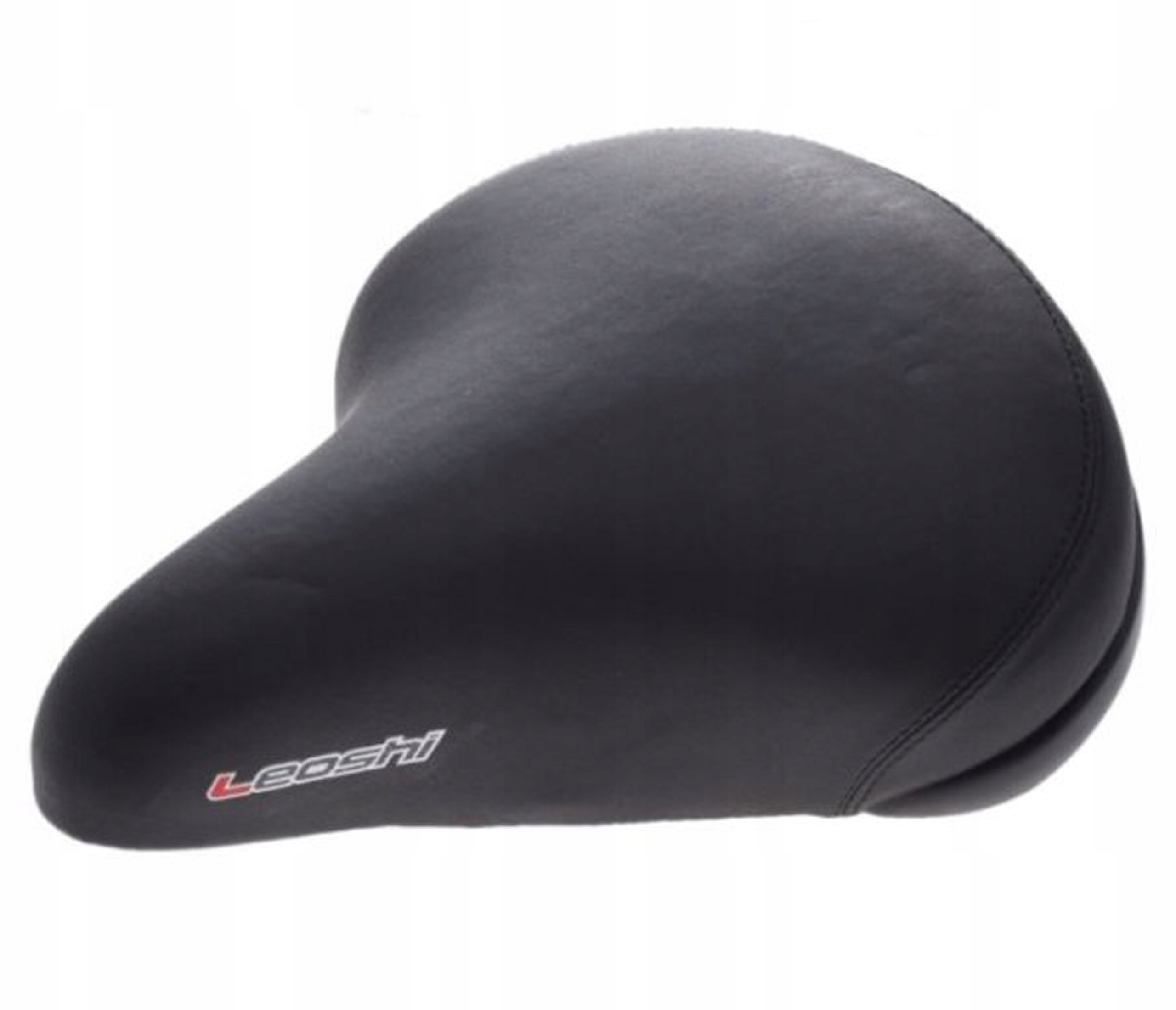 SIEDZENIE ROWEROWE DUŻE NA SPRĘŻYNIE CZARNE LEOSHI