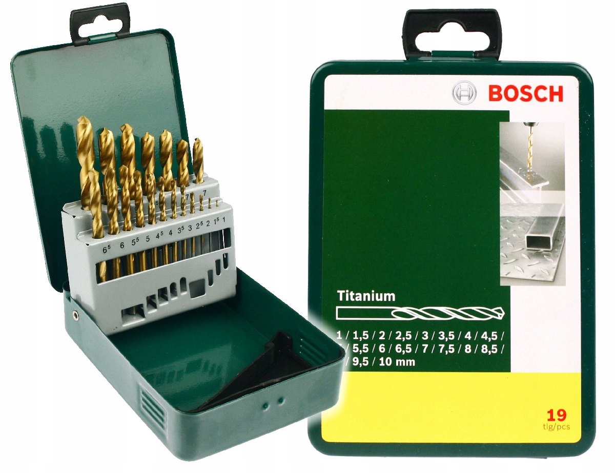 

Zestaw 19 wierteł Hss-tin do metalu Bosch kaseta