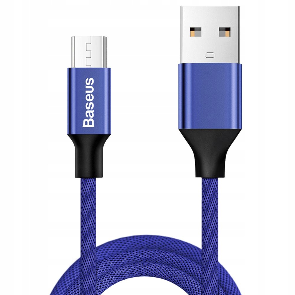 

Kabel Usb - Usb micro 1m niebieski 2A Baseus QC3