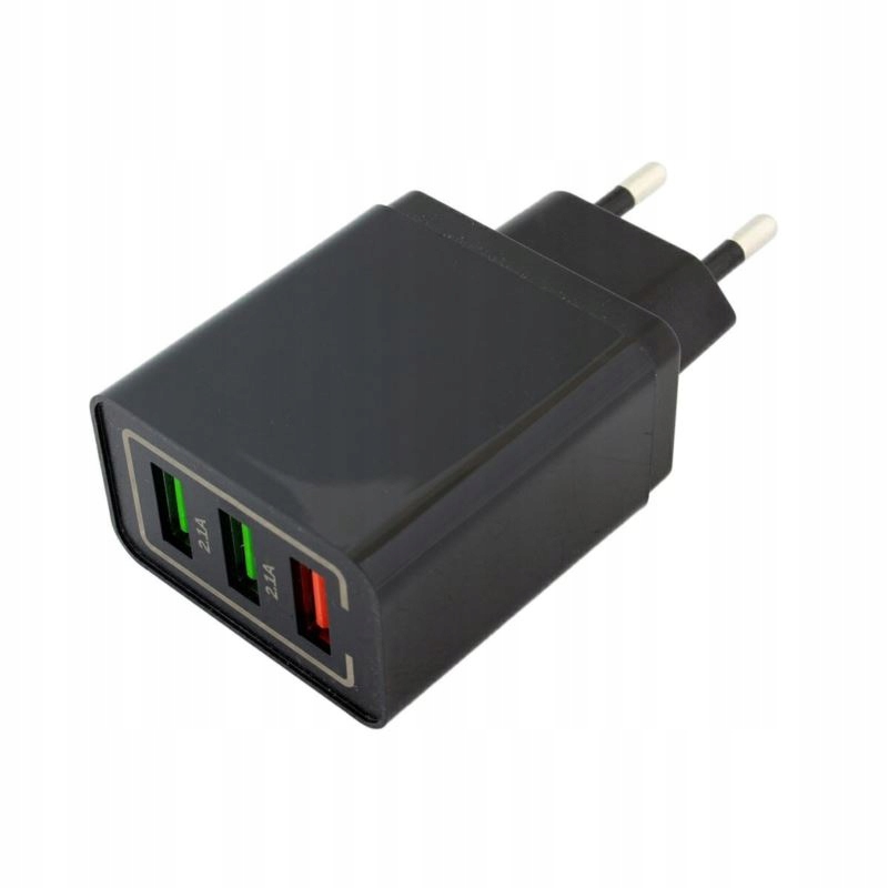 

Ładowarka sieciowa 3 x Usb Qc 3.0 Smart czarna