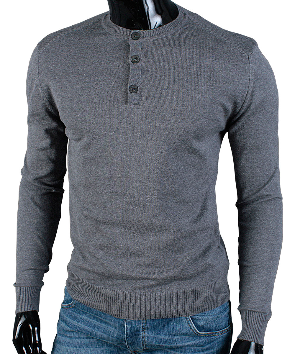 

Produkt_pl Sweter Męski Bawełna CD03 Szary__M