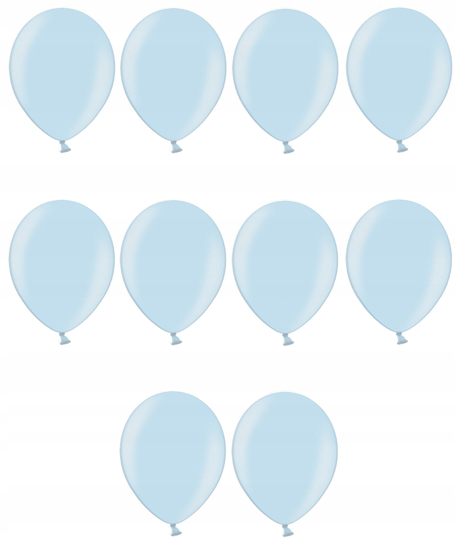 

Balony Błękitne 30cm Perłowe 10szt na ślub wesele