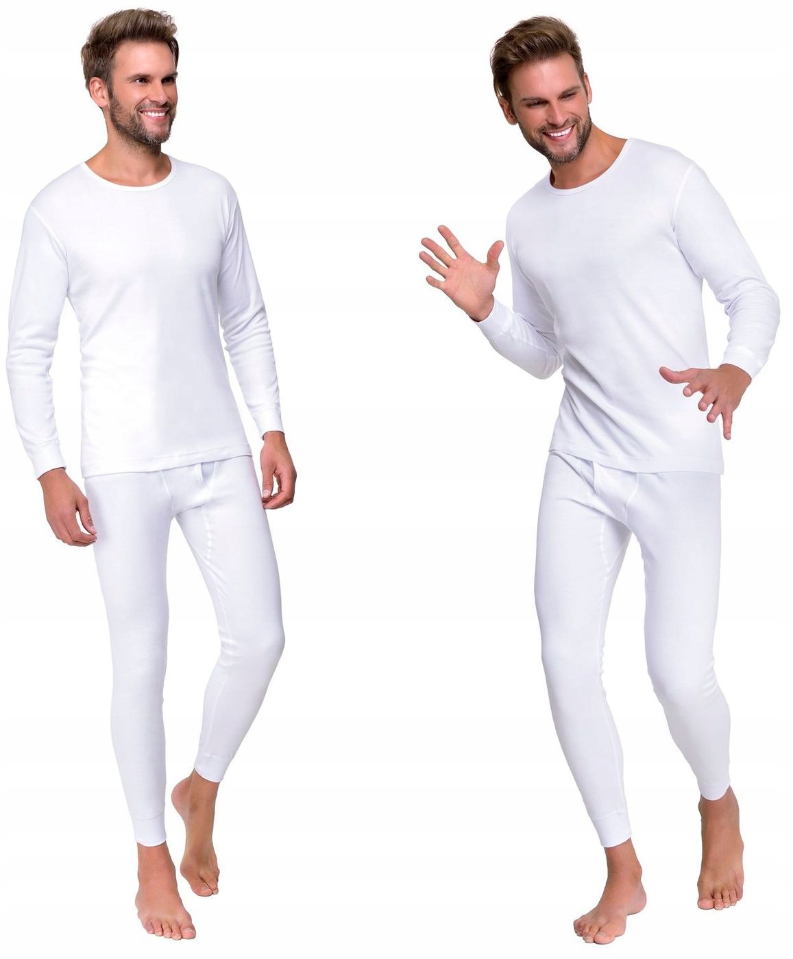 BAWEŁNIANY KOMPLET MĘSKI KALESONY +PODKOSZULEK XXL