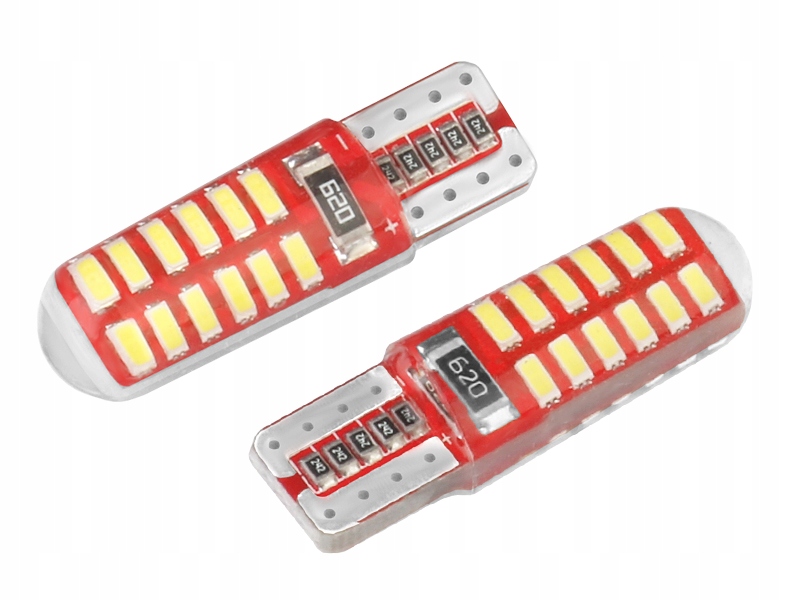 

Żarówka Led W5W T10 12V 24xSMD Canbus biała 2 szt