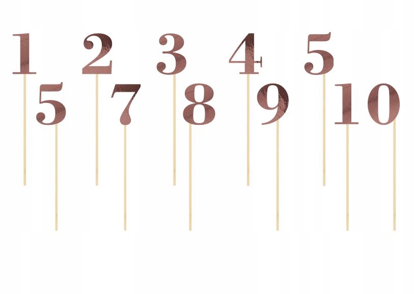 

Numery Na Stół Dekor Ślub Komunia Gold Rose 10SZT
