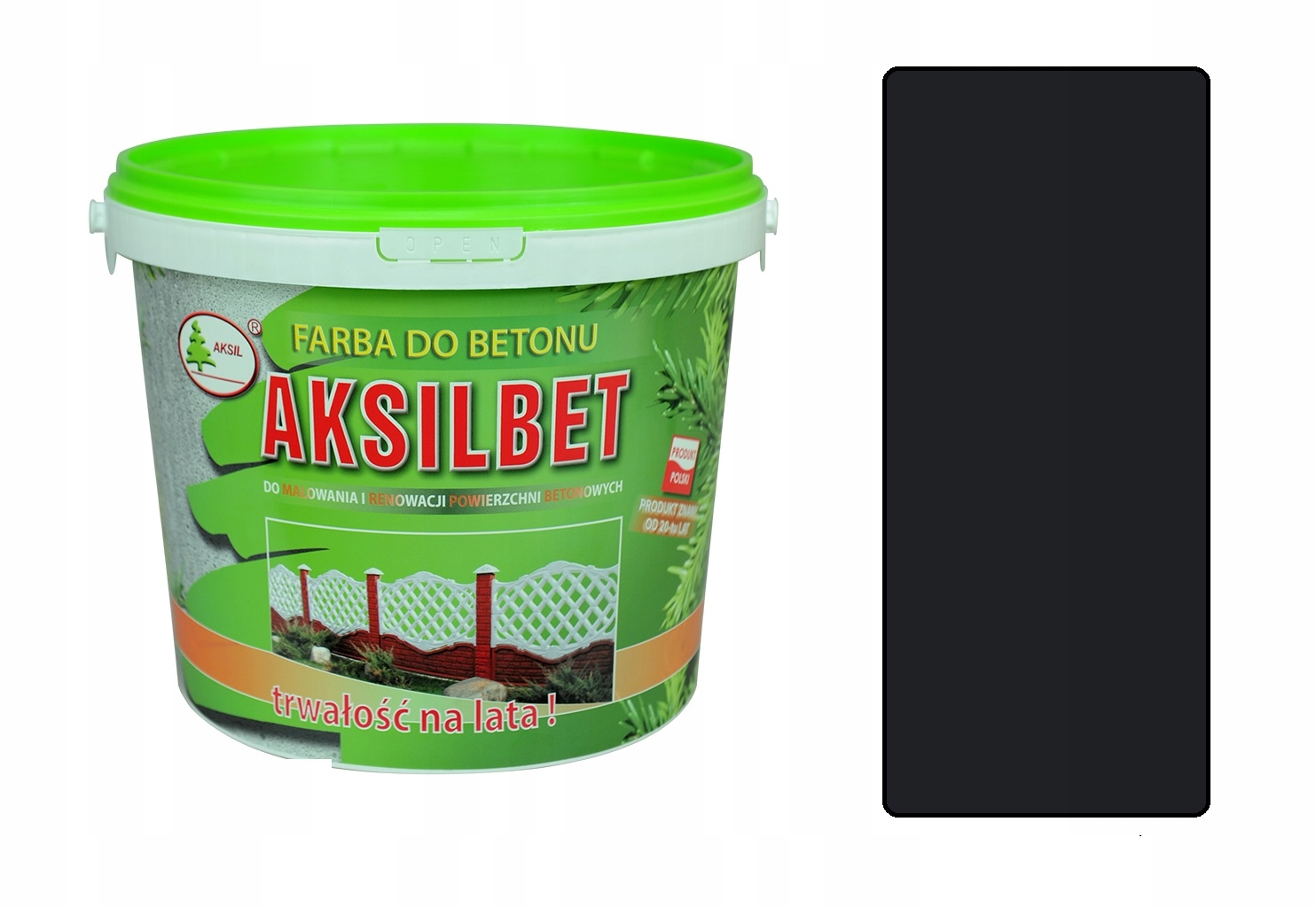

Farba Aksilbet do płotów betonu cegły 2,5L grafit