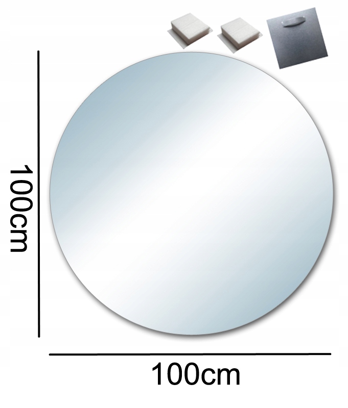 

Lustro okrągłe 4mm 100x100cm szlifowane + Gratisy!