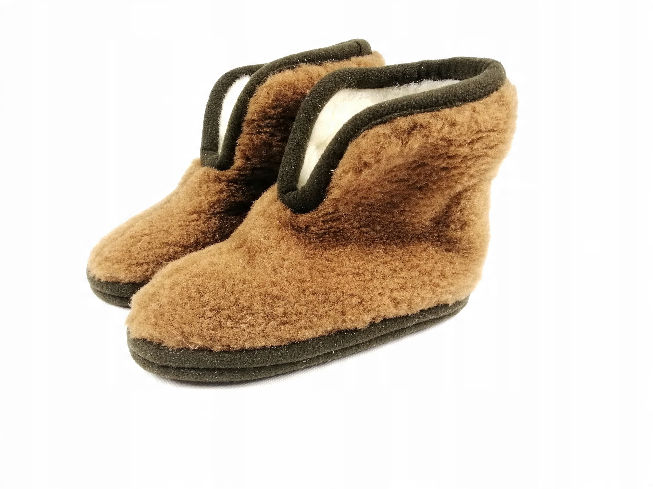 

Bambosze Ciapy wełniane Merynos R 42 Kapcie Camel