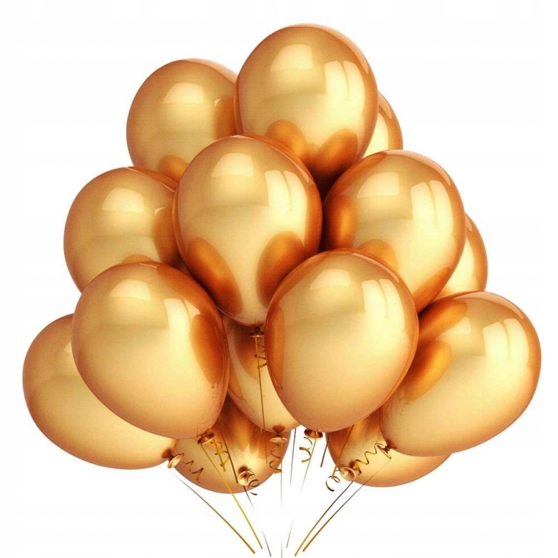 

Balony Metaliczne 11 cali Złote Urodziny 100 szt.