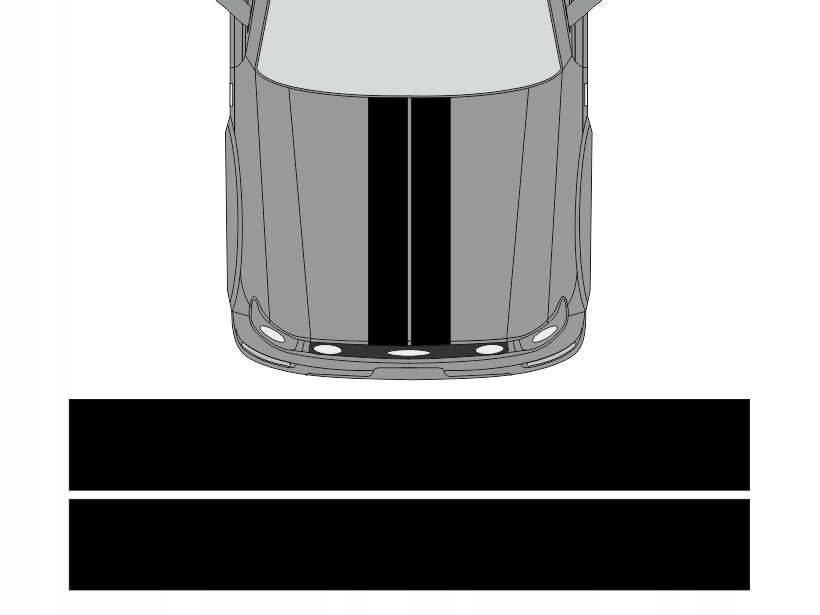 

Naklejki pasy na maskę lub dach Ford Mustang #2