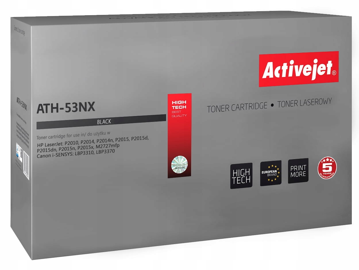 Černý Toner Activejet ATH-53NX pro Hp a Canon