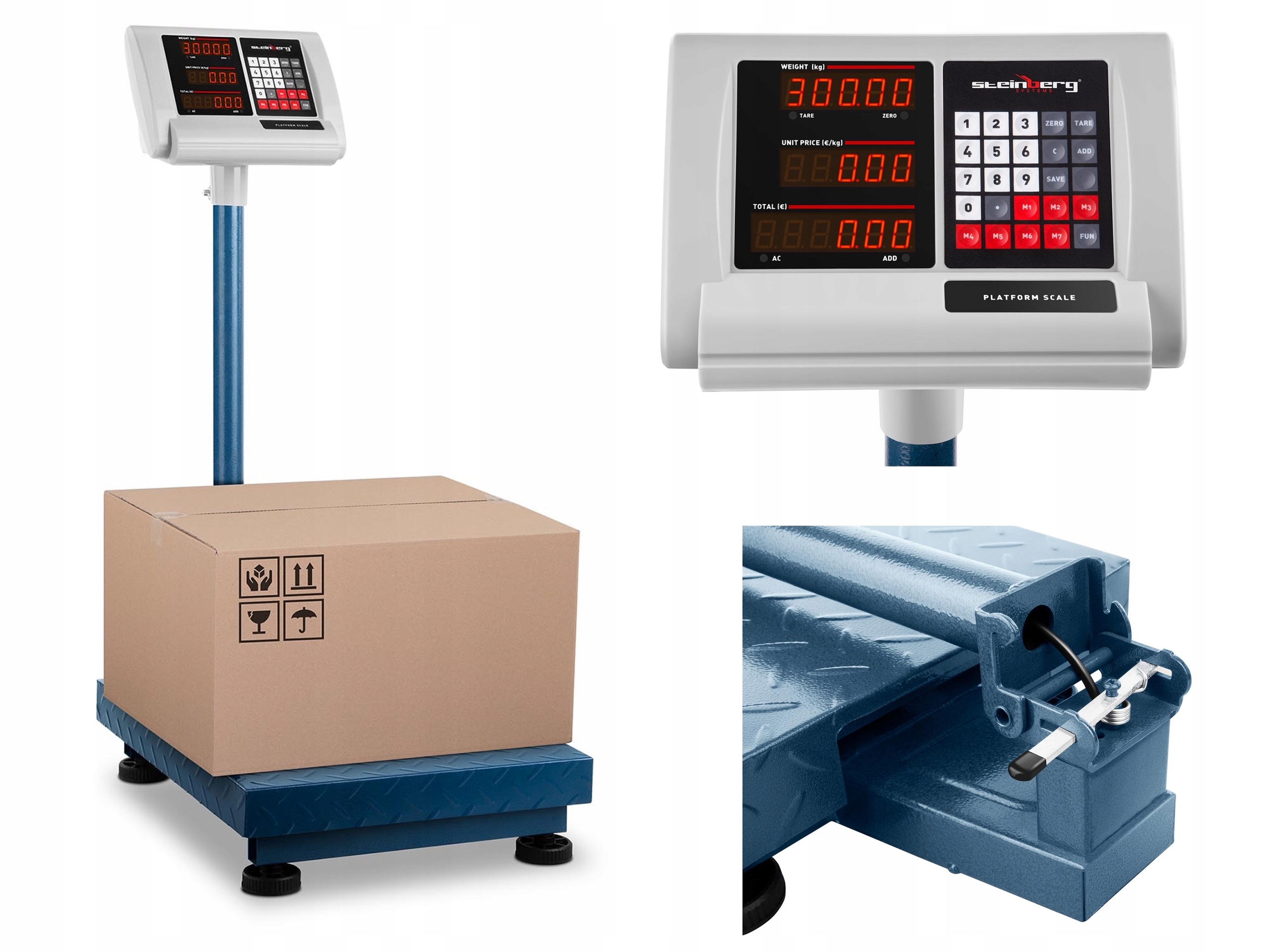 

Waga Platformowa 30x40cm Cenowa Składana 300kg/50g