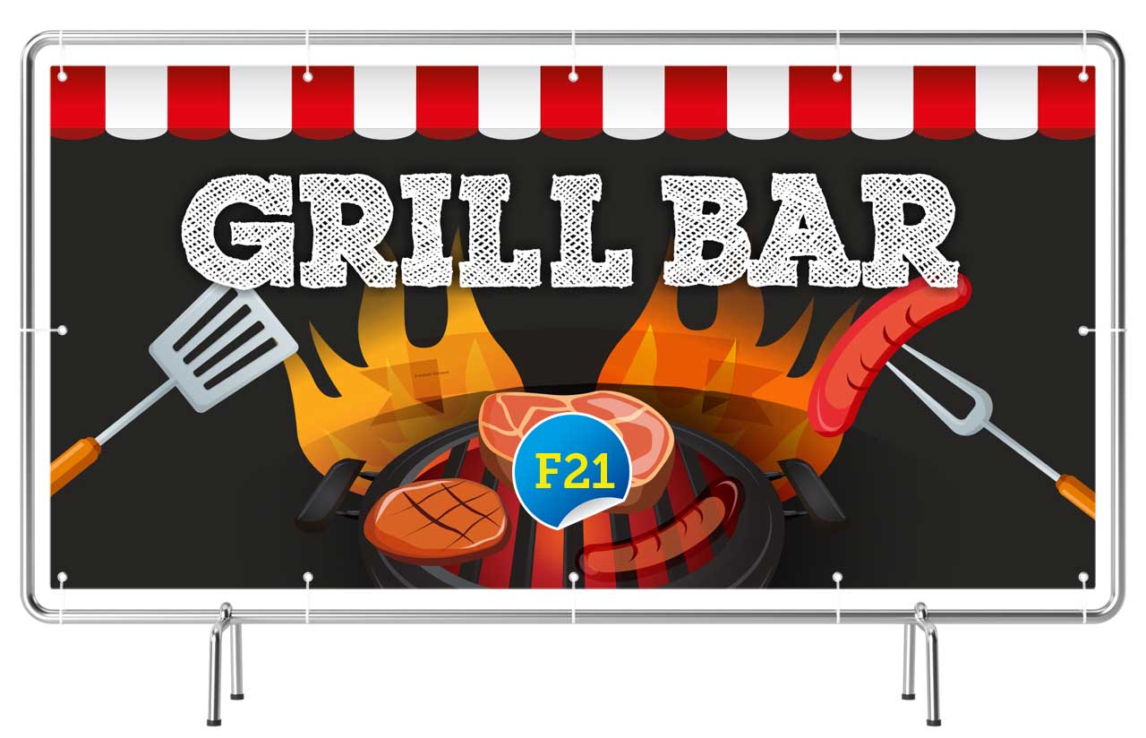 Baner Reklamowy - grill BAR - 3x1 SZYLD REKLAM
