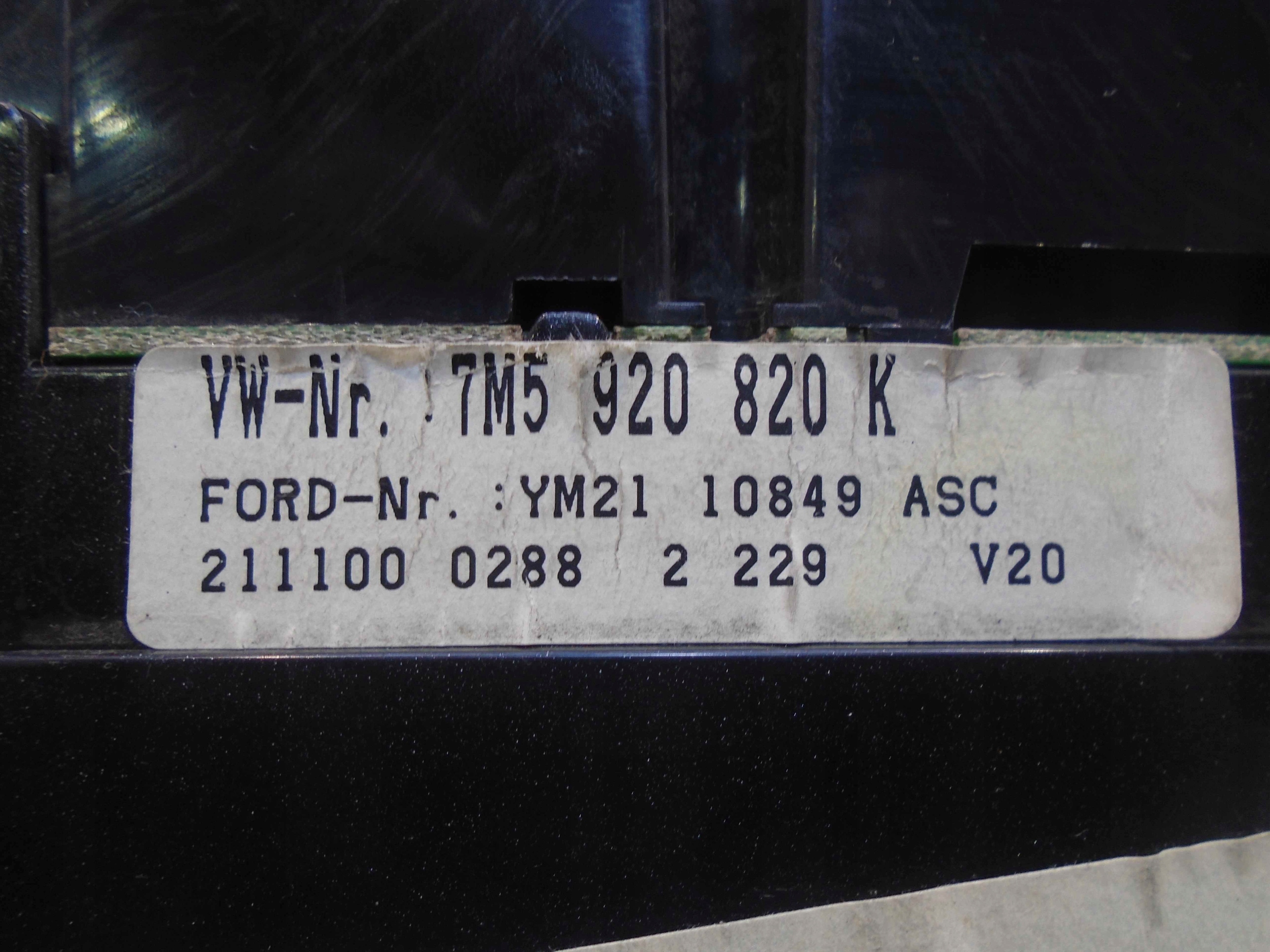 спидометр FORD GALAXY MK2 1.9tdi 7M5920820K