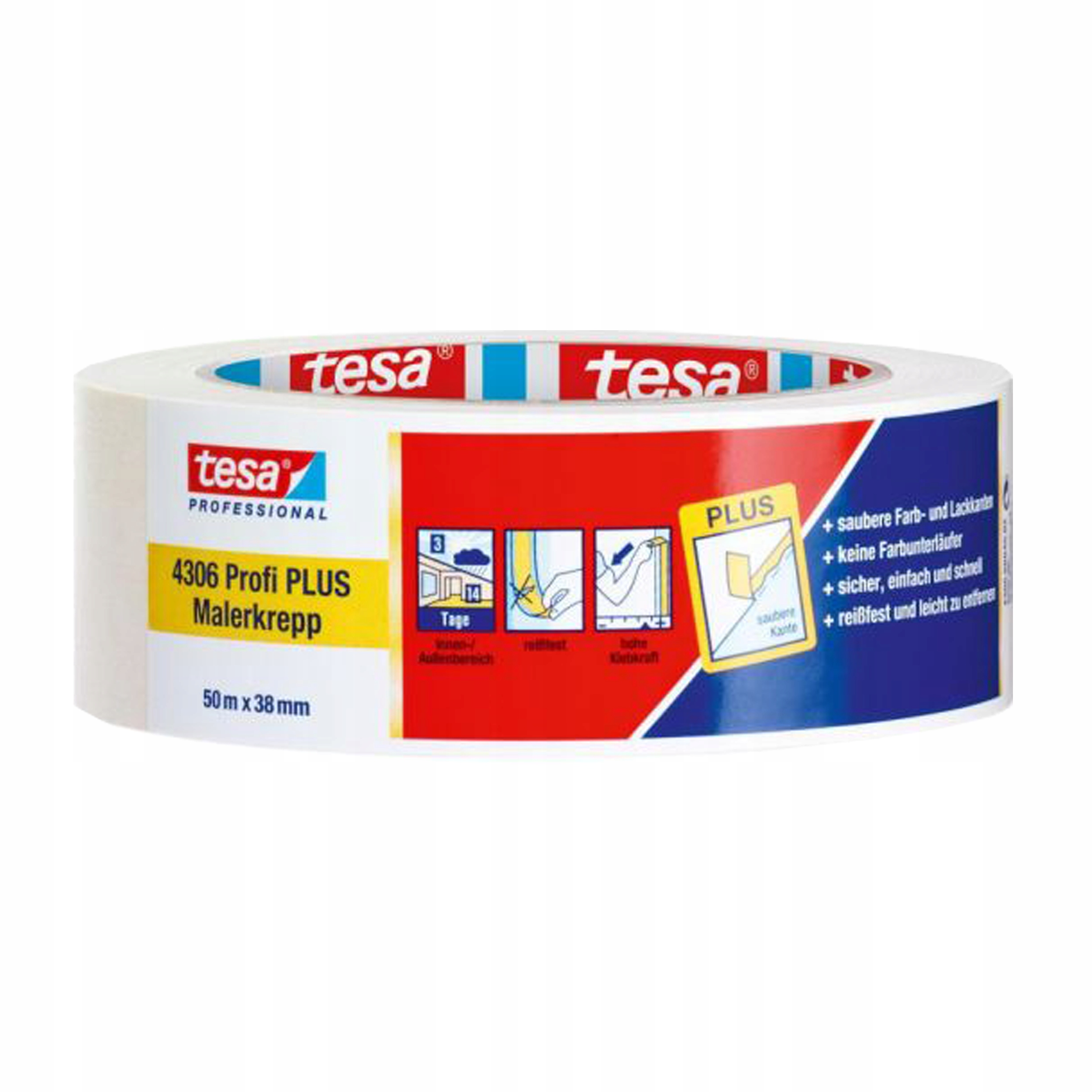 

Taśma malarska maskująca tesa 14 dni 50m x 38mm