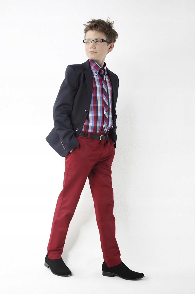 Jankes Koszula WIZYTOWA Chłopięca FALE 140 Wiek dziecka 8 lat +