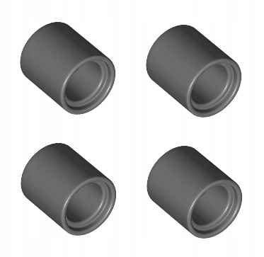 

Lego Łącznik Tulejka 18654 ciemny szary 4 szt