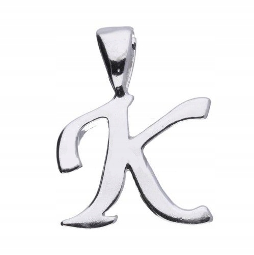 

Wisiorek Zawieszka Srebrna Literka K Grawer