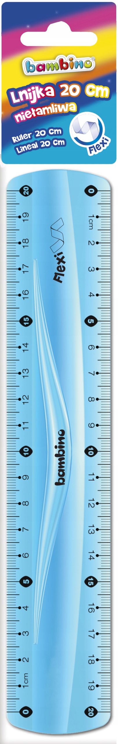 

Linijka elastyczna biurowa szkolna 20cm niełamliwa