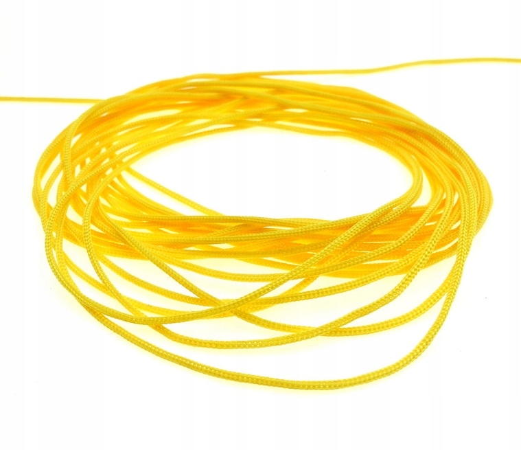 A08 0,6mm Sznurek topliwy poliester 5m Żółty