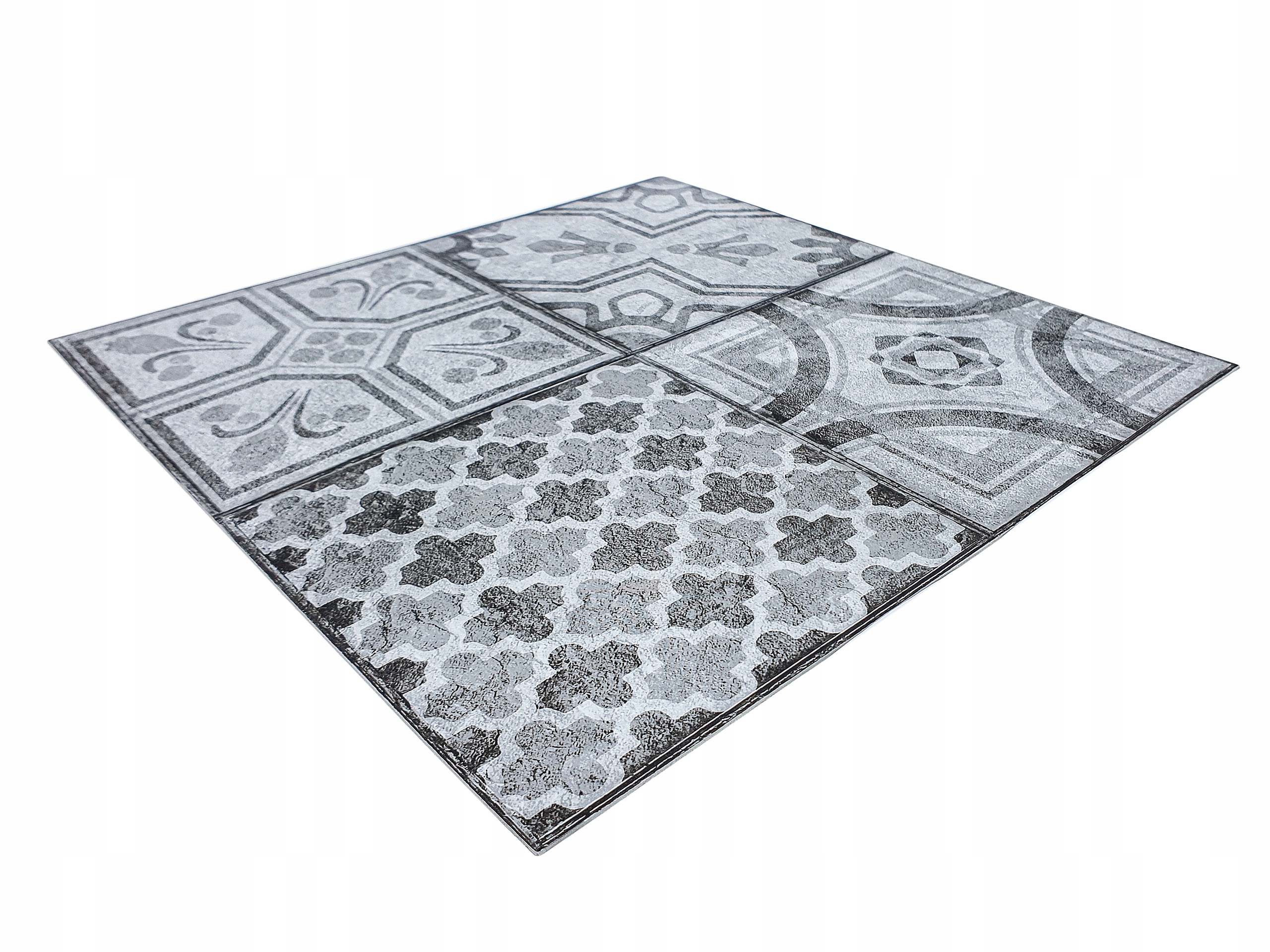 

Płytki Podłogowe Patchwork Szary Samoprzylepne Pcv
