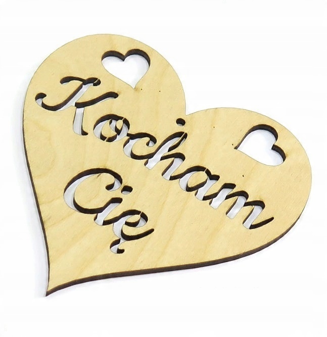 

Sklejka Decoupage Zawieszka Dekor Kocham Cię DE14
