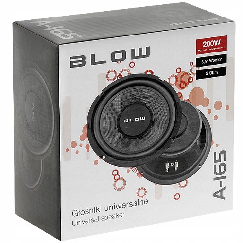 GŁOŚNIK NISKOTONOWY BLOW A-165 6,5cala 8 Ohm 200W Kod producenta 30-531#