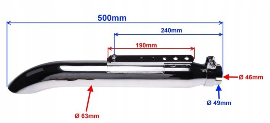 WYDECH TŁUMIK CHOPPER YAMAHA VIRAGO GŁOŚNY BASOWY Producent WM Motor