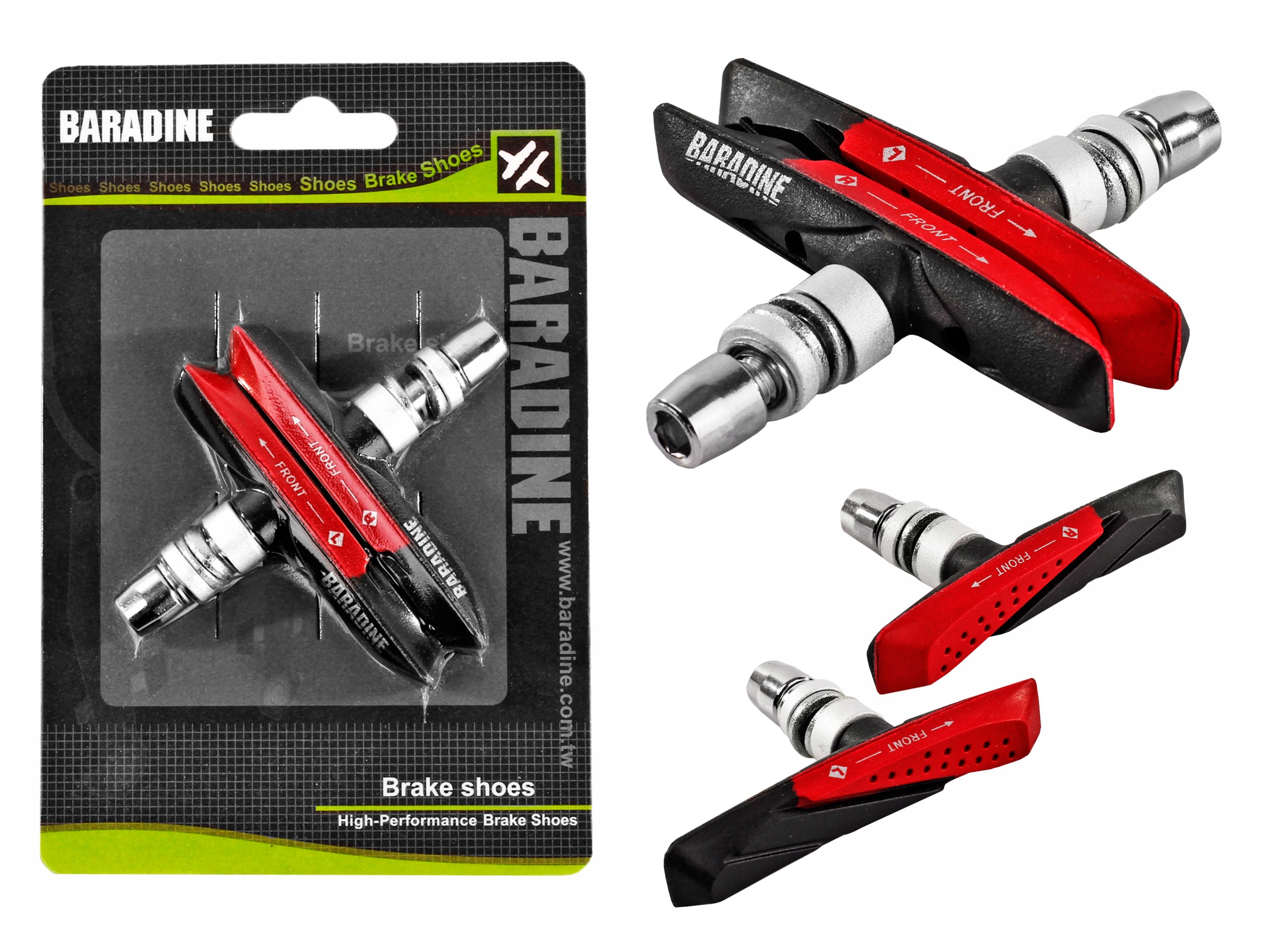 

Klocki hamulcowe do roweru V-break red imbus 72mm