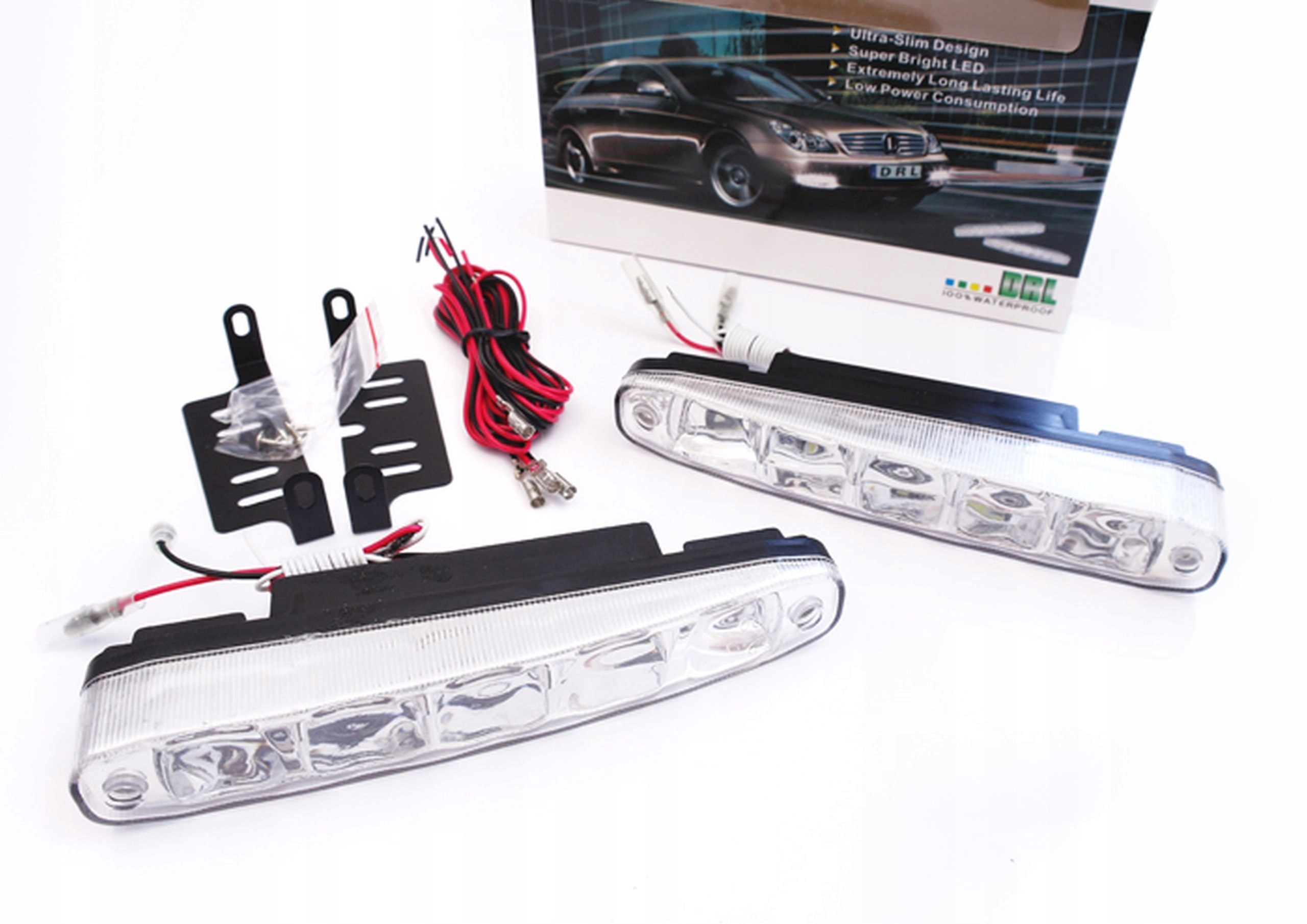 Światła do jazdy DZIENNE-J DRL 10LED SKOŚNE UKOŚNE