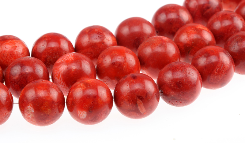 KM900N Kámen Koral Červená Kula 18mm Sznur