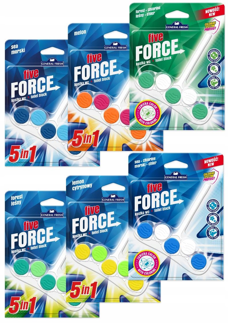 

Zawieszka kostka Do Wc 5 force Zestaw MIX General