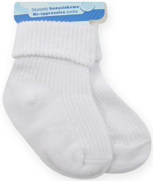 ЙО! НОСКИ НОСКИ bezuciskowe белые 0-3 мес