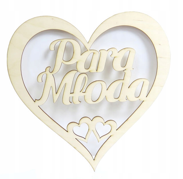 

Decoupage Serce 30cm Para Młoda Wesele Ślub ZD43
