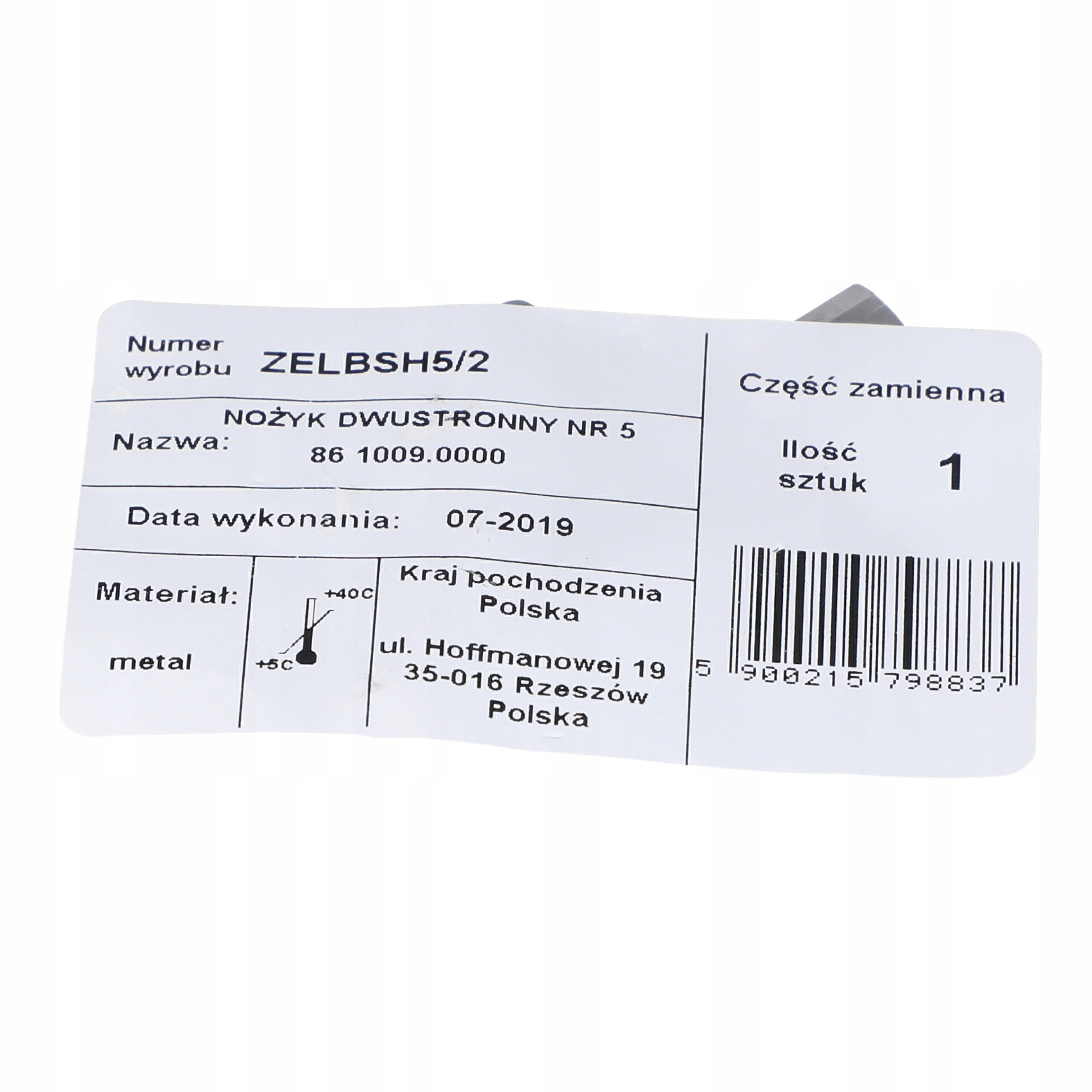 Nożyk nóż dwustronny do maszynki do mielenia Zelmer Diana 886.5 887.54 NR 5 Stan opakowania oryginalne