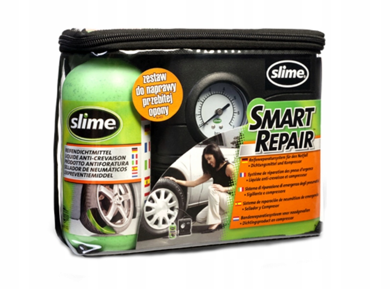 РЕМОНТНИЙ КОМПЛЕКТ SLIME ЗАПАСНЕ КОЛЕСО + КОМПРЕСОР