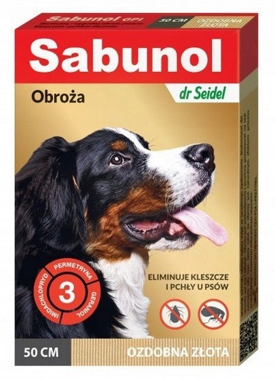 

Sabunol obroża złota 50 cm pchły i kleszcze